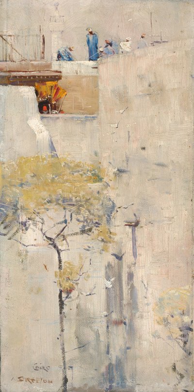 House Builders, Cairo by Arthur Streeton